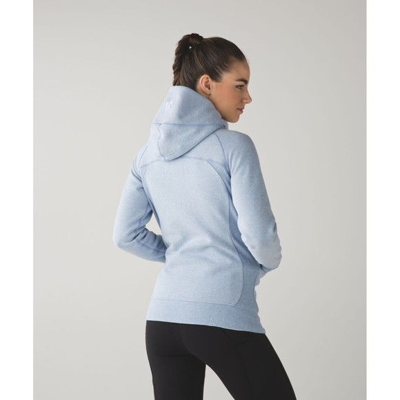Sold Lululemon Scuba Hoodie Women’s Size 6 In Heathered Lullaby/baby Blue - Picture 2 of 13